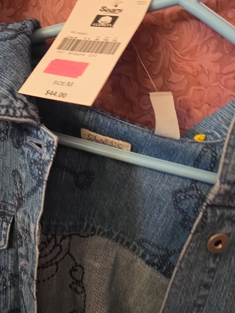 Classic Blue Embroidered Denim Jacket